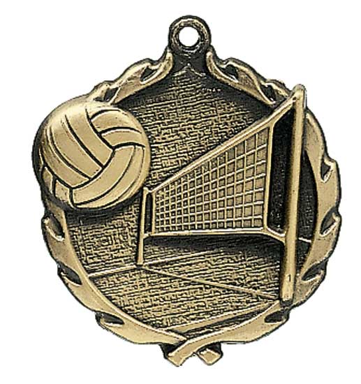 Volleyball Die Cast Medal - 1 3/4"