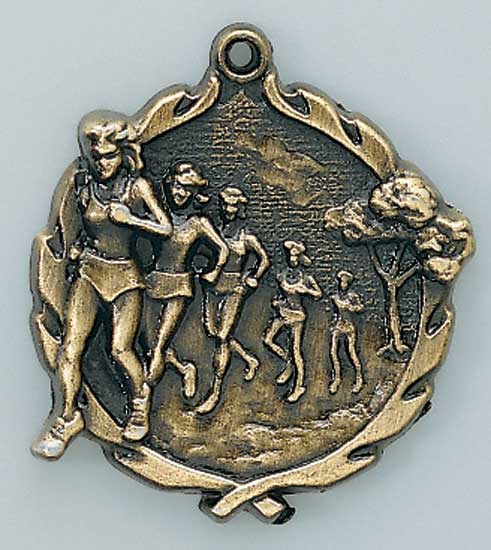 (image for) Female Cross Country Die Cast Medal - 1 3/4"