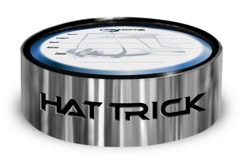 "HAT TRICK" Hockey Puck Ring