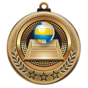 Volleyball Spectrum Series Medal - 2 3/4"