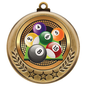 Billiards Spectrum Series Medal - 2 3/4"