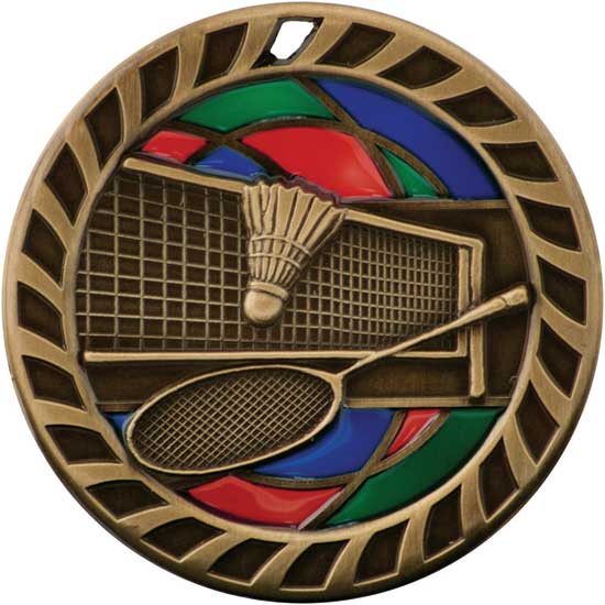 Badminton Stained Glass Medal