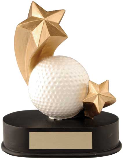 Golf Shooting Star Award - 4 1/2" x 5"