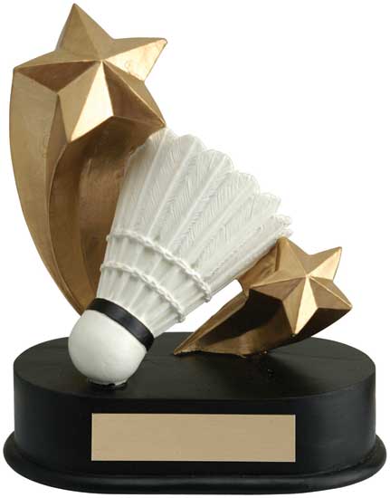 Badminton Shooting Star Award - 4 1/2" x 5"