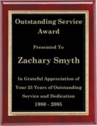 Rosewood Piano Finish Plaques
