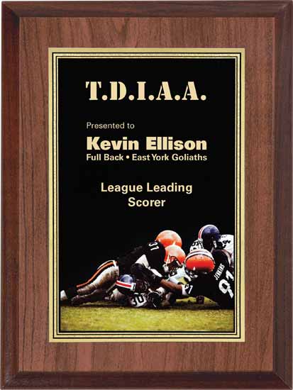 Football Full Color Activity Plaque - 6" x 8"