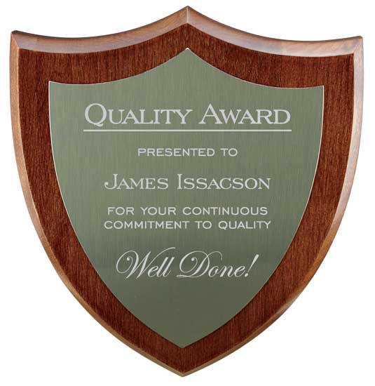 Walnut Finish Hardwood Plaques