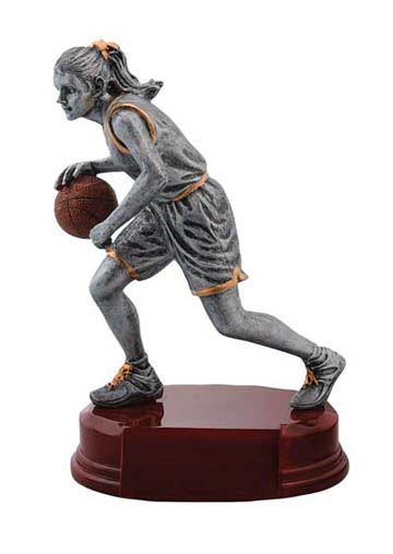 Female Basketball Deluxe Sculpture - 8"