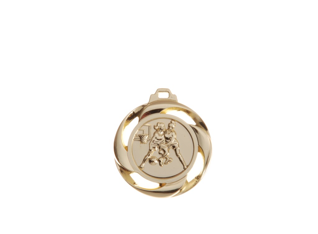 Basketball Female 1-5/8" Die Cast Medal (image for) Basketball Female 1-5/8" Die Cast Medal