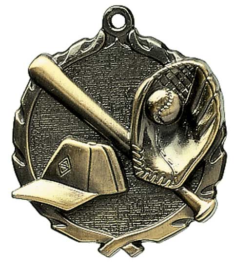 Baseball Die Cast Medal - 1 3/4" (image for) Baseball Die Cast Medal - 1 3/4"