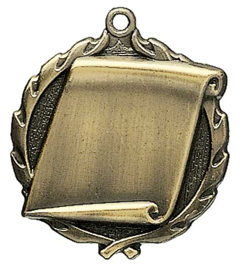 (image for) Scroll Die Cast Medal - 1 3/4"
