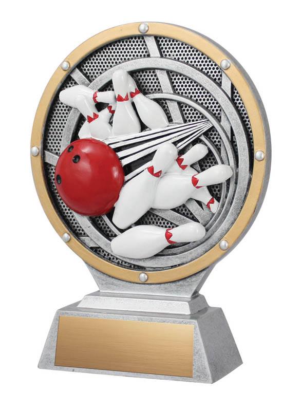 Bowling 10-Pin Vortex Trophy - 6" (image for) Bowling 10-Pin Vortex Trophy - 6"