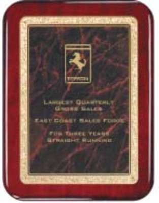 Rosewood Plaque - Red 8" x 10" Rounded (image for) Rosewood Plaque - Red 8" x 10" Rounded