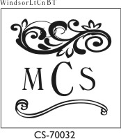 Designer Monogram Stamp - CS-70032PI (image for) Designer Monogram Stamp - CS-70032PI
