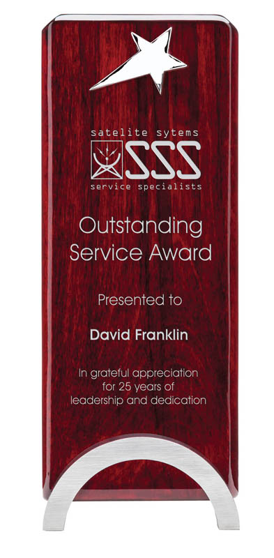 Standing Rosewood Plaque - 10 1/4" (image for) Standing Rosewood Plaque - 10 1/4"