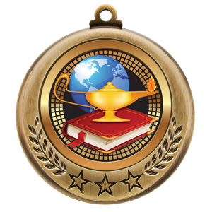 Lamp of Knowledge Spectrum Series Medal - 2 3/4" (image for) Lamp of Knowledge Spectrum Series Medal - 2 3/4"