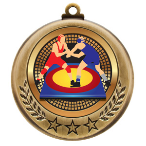 Wrestling Spectrum Series Medal - 2 3/4" (image for) Wrestling Spectrum Series Medal - 2 3/4"