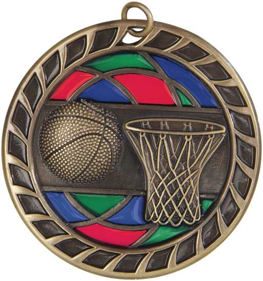 Basketball Stained Glass Medal (image for) Basketball Stained Glass Medal
