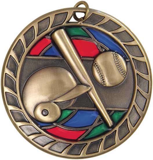 Baseball Stained Glass Medal (image for) Baseball Stained Glass Medal