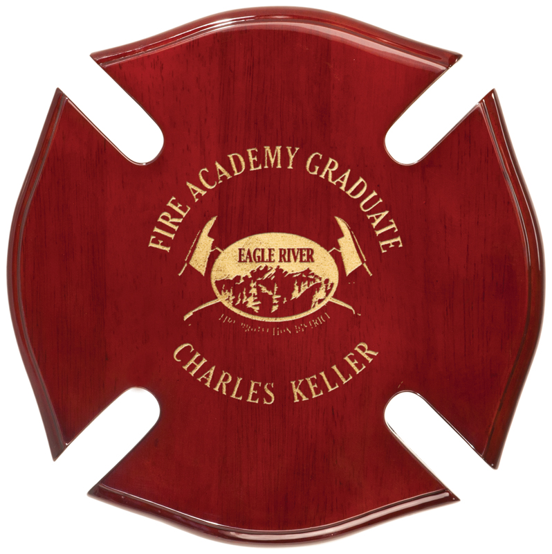 Rosewood Piano Finish Maltese Cross Plaque - 12" x 12" (image for) Rosewood Piano Finish Maltese Cross Plaque - 12" x 12"