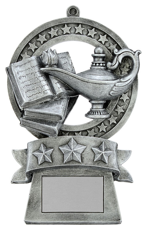 Knowledge Star Medal Trophy - 5 3/8" (image for) Knowledge Star Medal Trophy - 5 3/8"