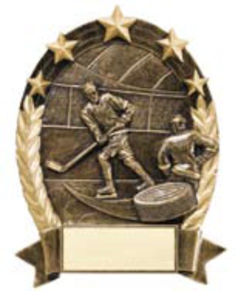 ROP5536 - 5 Star Oval Hockey 6 1/4" (image for) ROP5536 - 5 Star Oval Hockey 6 1/4"