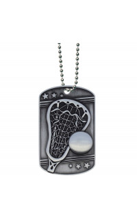 Lacrosse Dog Tag - Ball Chain (image for) Lacrosse Dog Tag - Ball Chain