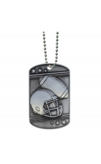 Football Dog Tag - Ball Chain (image for) Football Dog Tag - Ball Chain