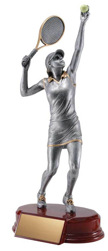 (image for) Female Tennis Deluxe Sculpture - 10 1/2"