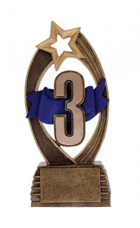Velocity Third Place Trophy - 8" (image for) Velocity Third Place Trophy - 8"